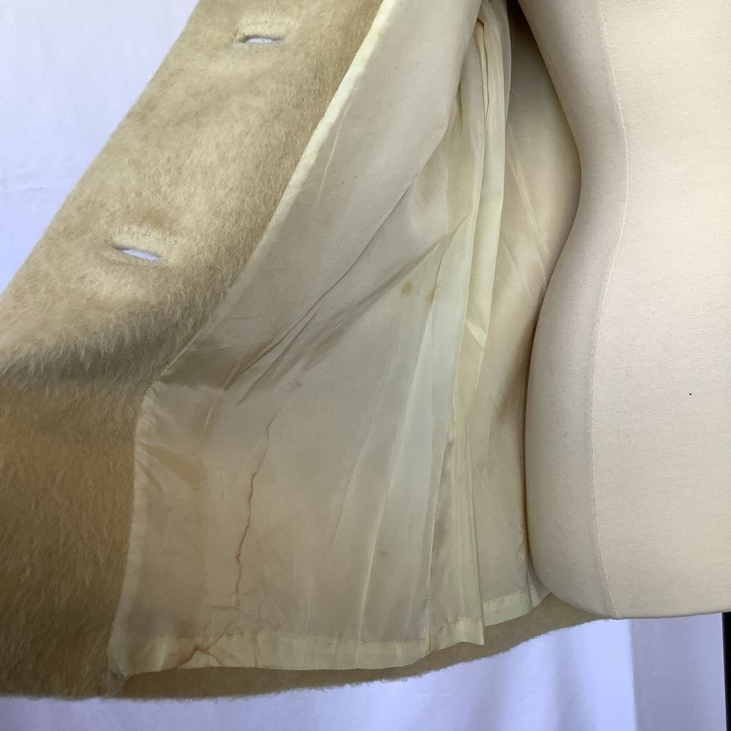 Vintage 1960s Dormeuil Wool Jacket w/ Fur Neck