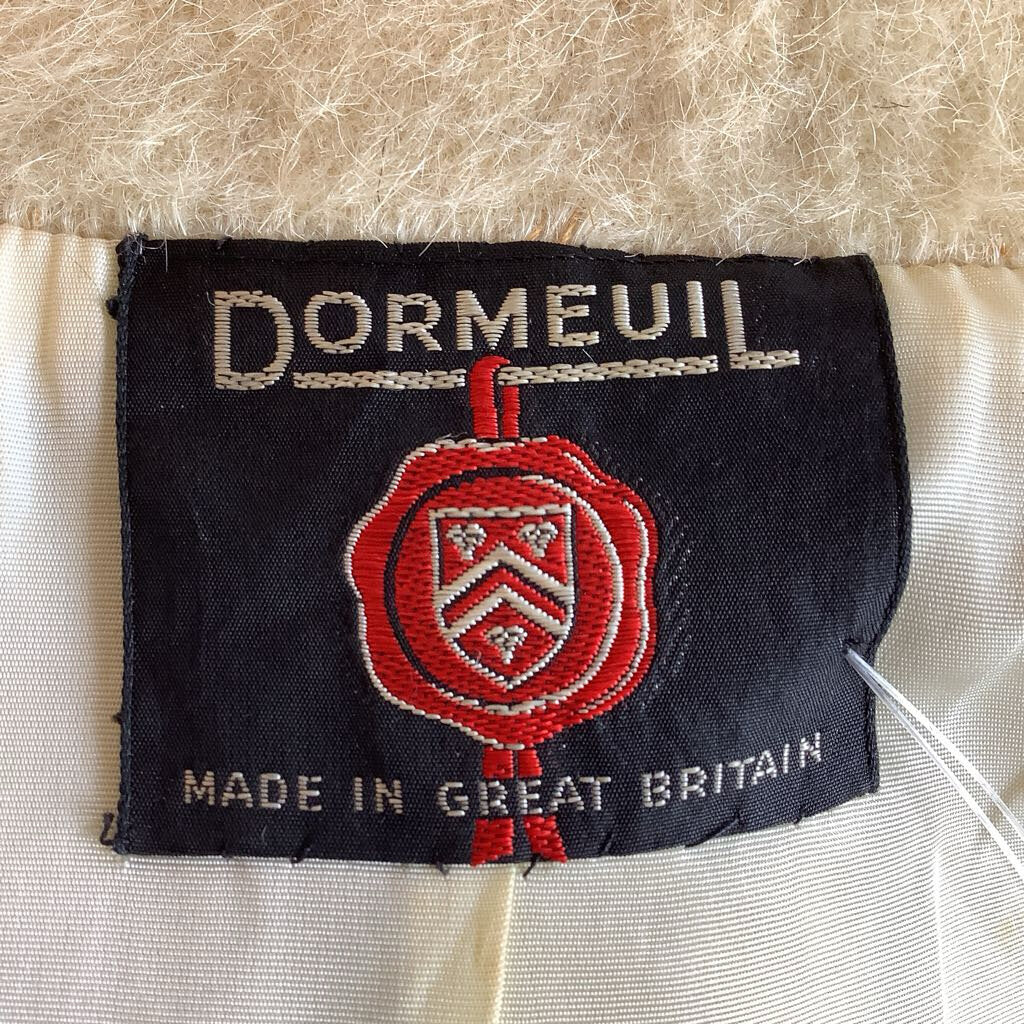 Vintage 1960s Dormeuil Wool Jacket w/ Fur Neck