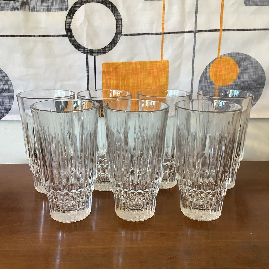 MCM Cut Glass Highball Glasses