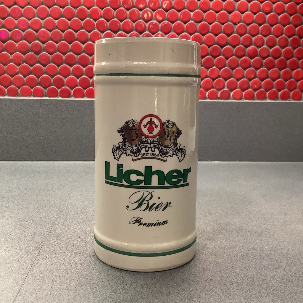 Vintage German Licher Bier Premium Beer Stein