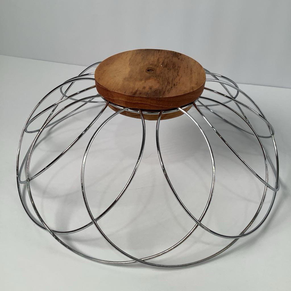 Vintage Wire and Wood Bread Basket