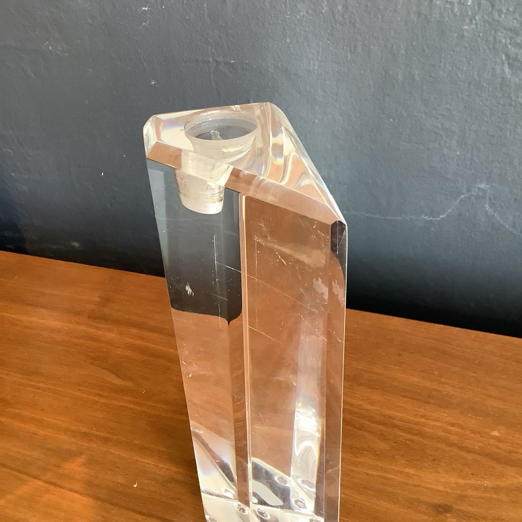 Mid Century Modern Lucite Candle Holders