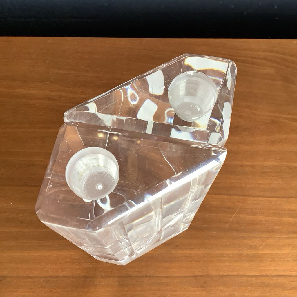 Mid Century Modern Lucite Candle Holders