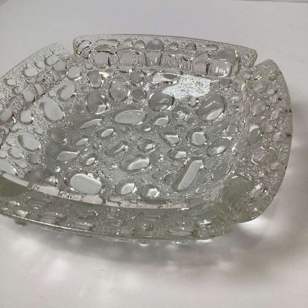 Vintage Bubble Glass Ash Tray