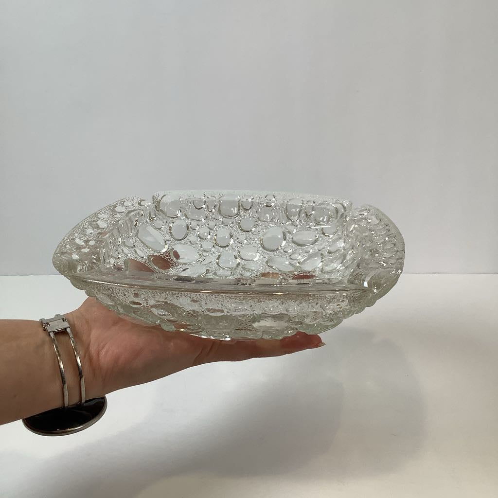 Vintage Bubble Glass Ash Tray