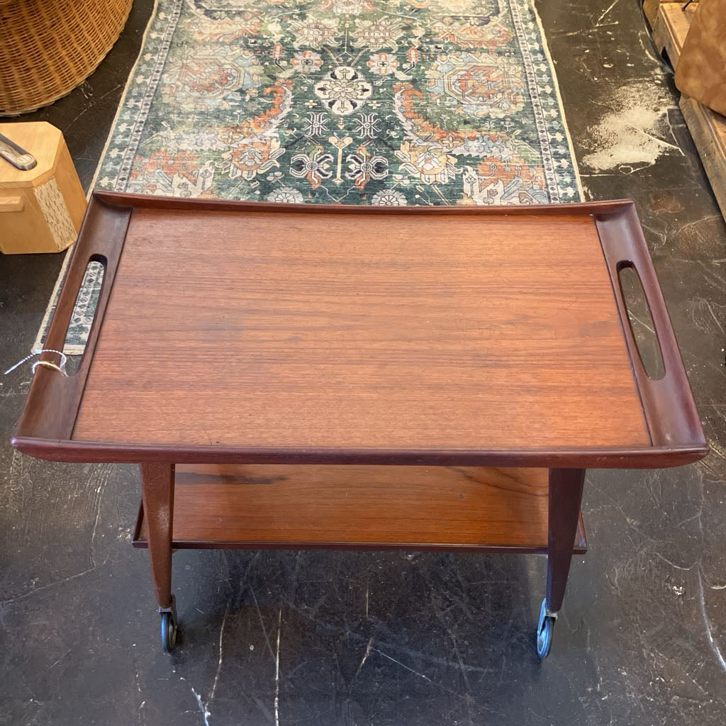 Vintage 1950s Opal Kleinmobel Teak Serving Cart