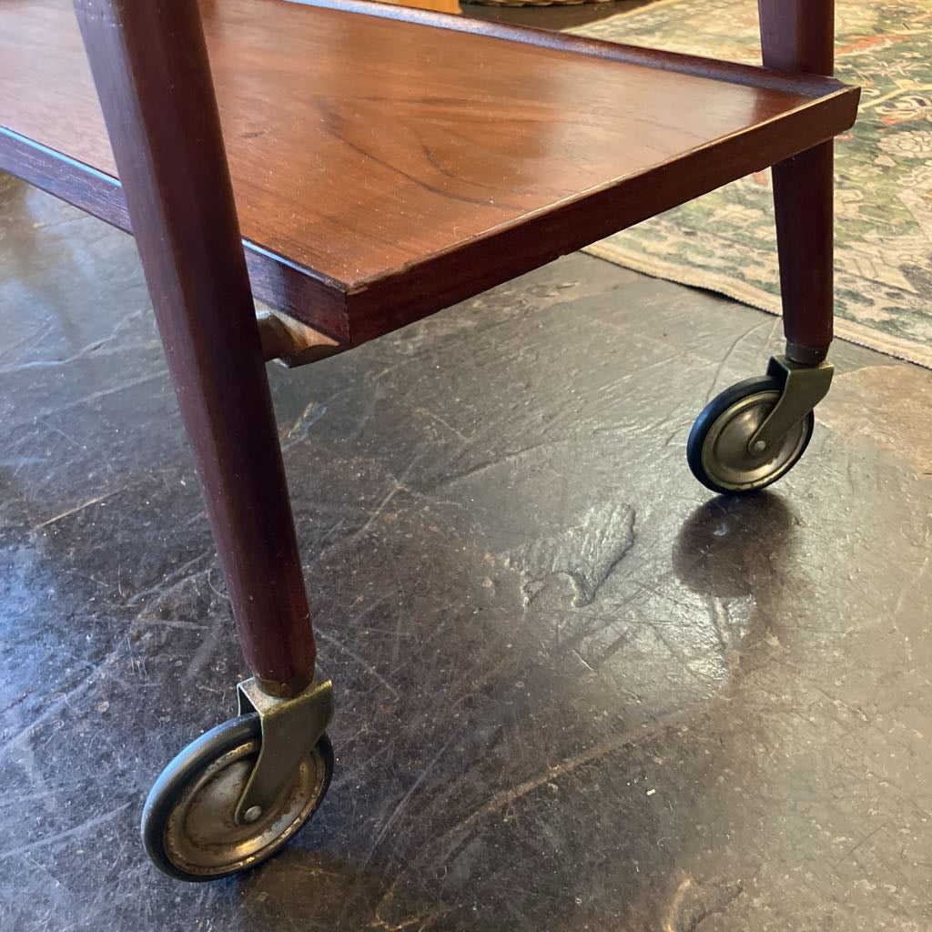 Vintage 1950s Opal Kleinmobel Teak Serving Cart