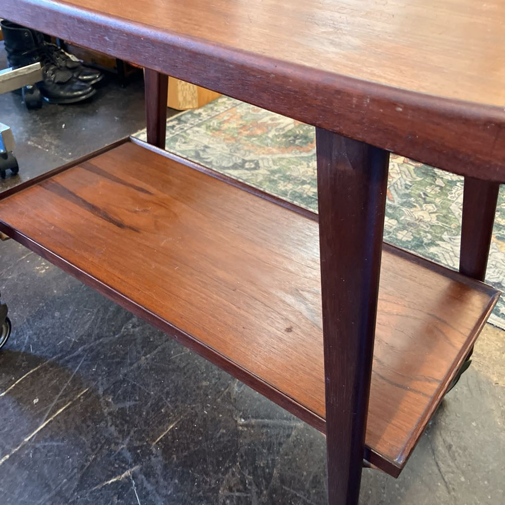 Vintage 1950s Opal Kleinmobel Teak Serving Cart