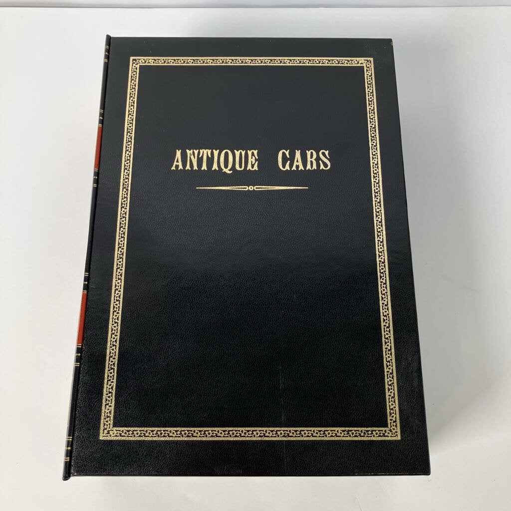 1970s Swank Glassware Set in Antique Cars Book Box