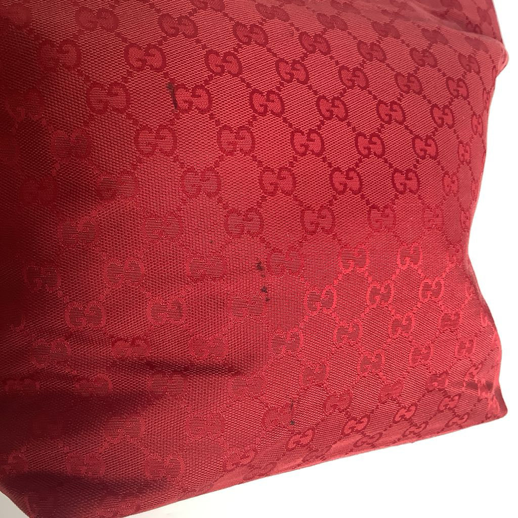 Authentic Vintage Red Gucci Logo Tote