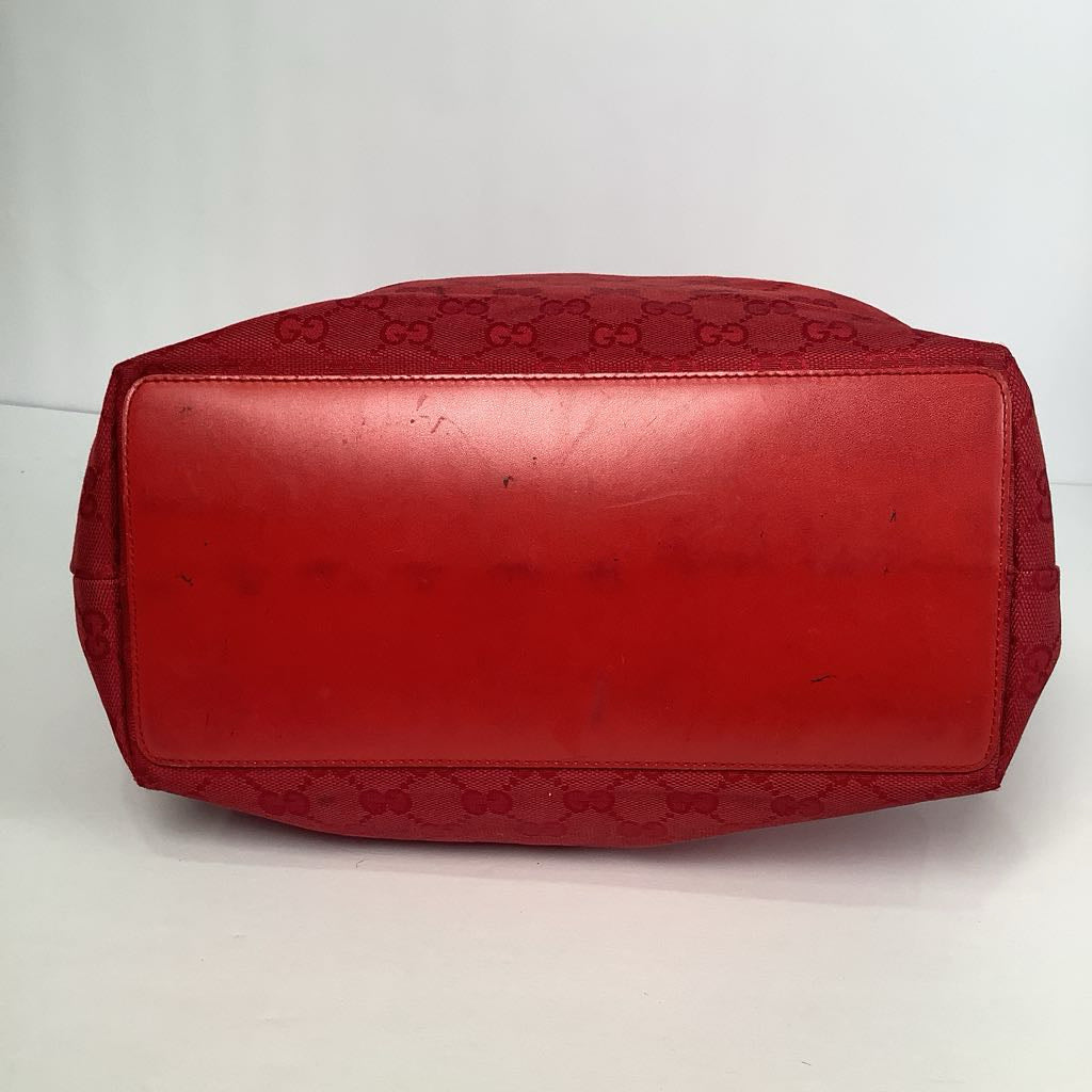 Authentic Vintage Red Gucci Logo Tote
