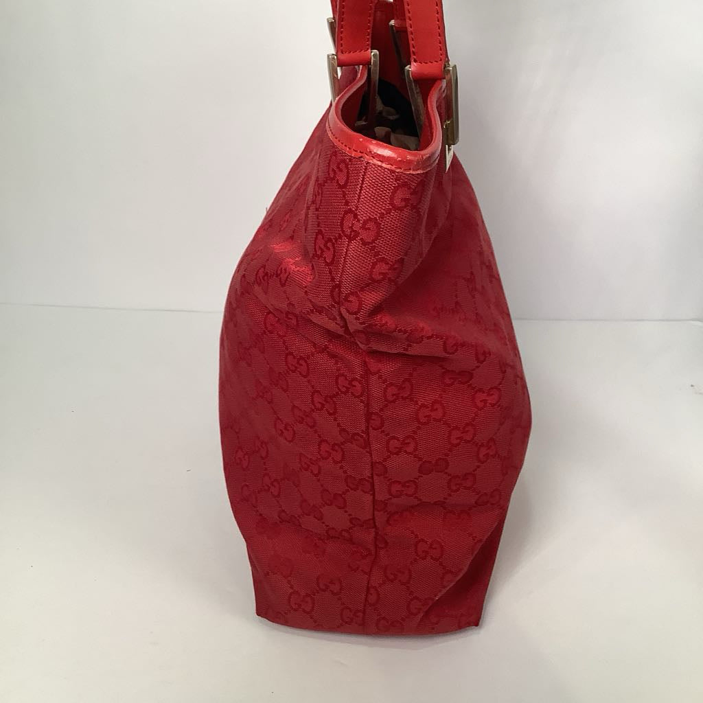 Authentic Vintage Red Gucci Logo Tote