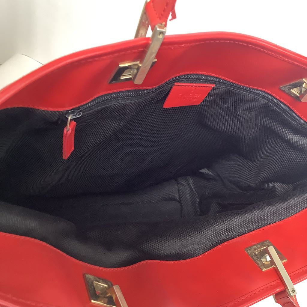 Authentic Vintage Red Gucci Logo Tote