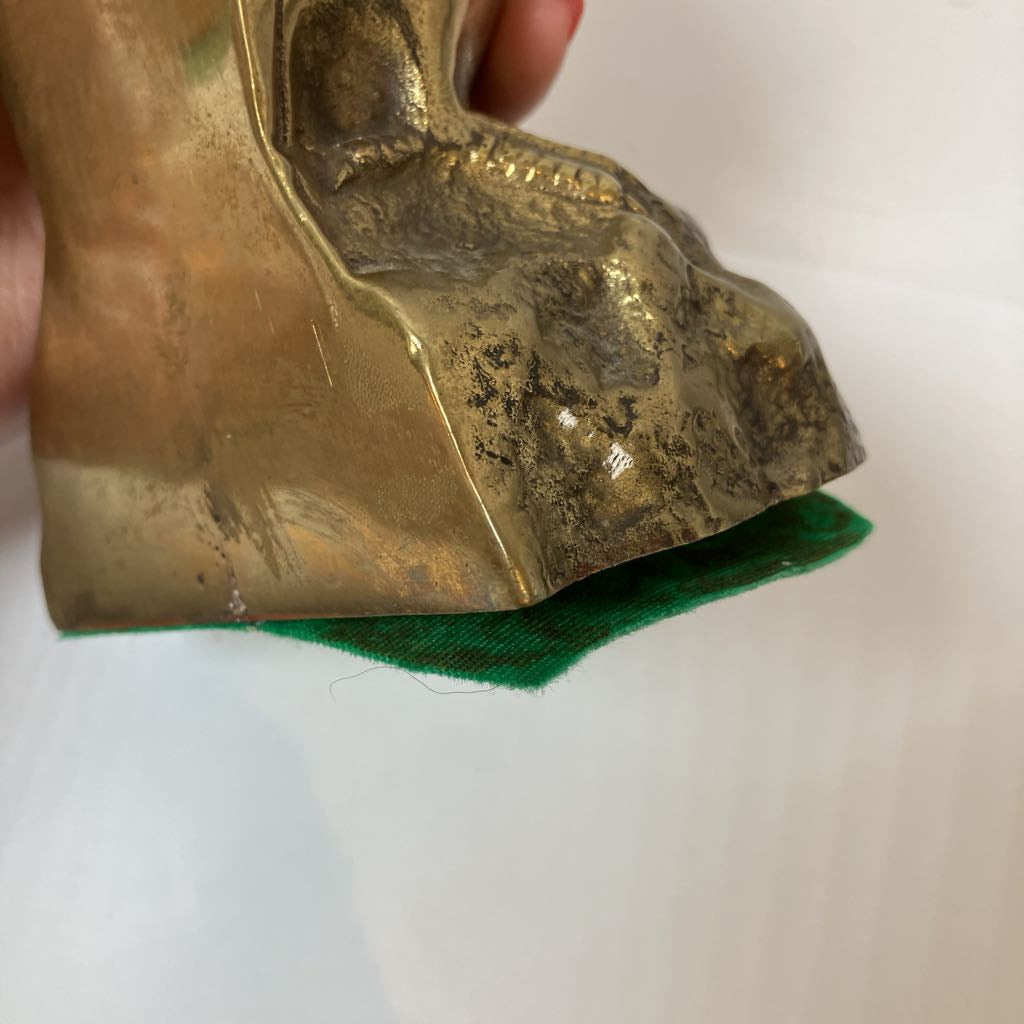 Vintage Brass Penguin Bookends