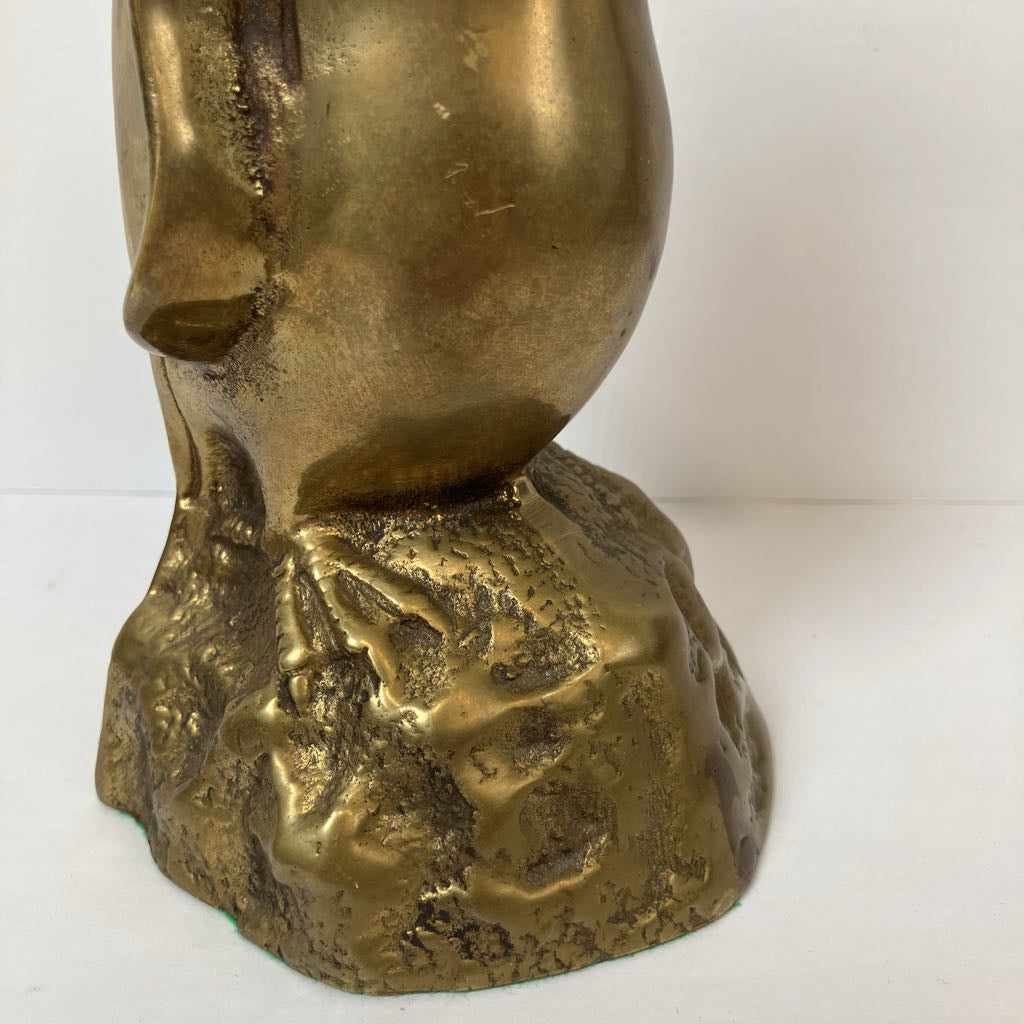 Vintage Brass Penguin Bookends