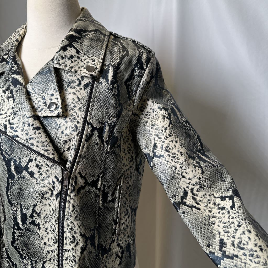 Snake Print Faux Leather