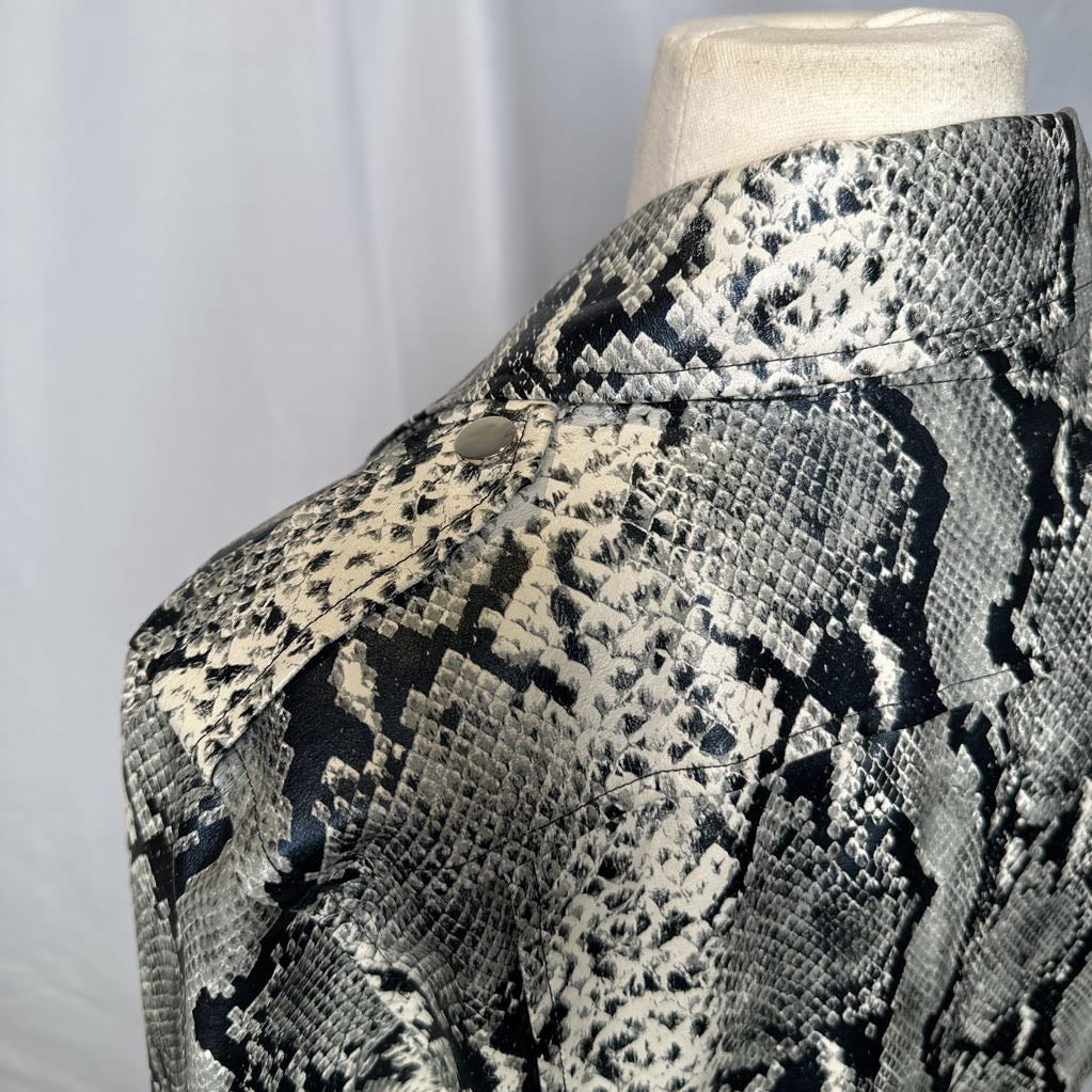 Snake Print Faux Leather