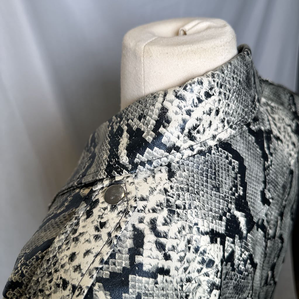 Snake Print Faux Leather