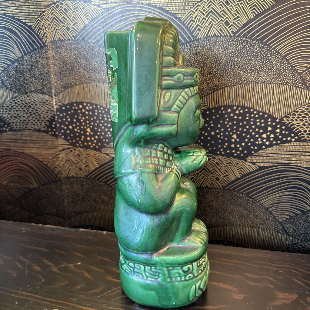 1970s Glazed Ceramic Kahlua Tiki Decanter