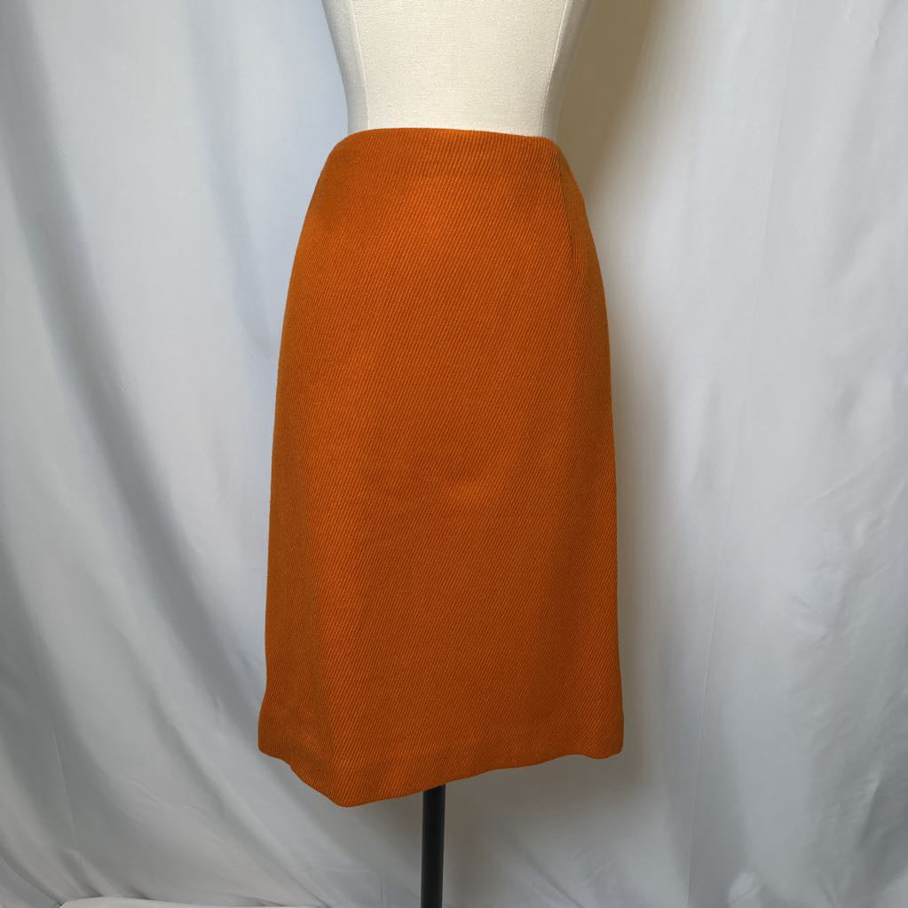 60s Orange Wool Skirt