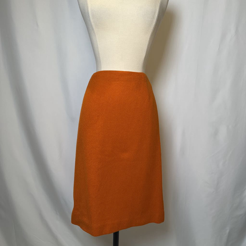 60s Orange Wool Skirt