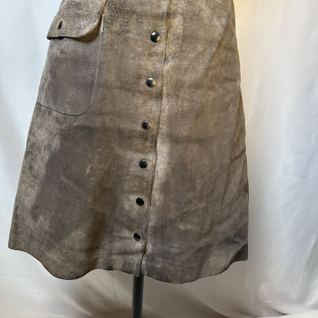 70s Suede Nubuck Skirt