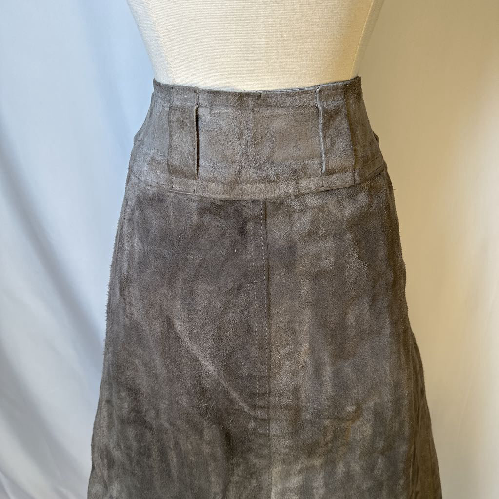 70s Suede Nubuck Skirt
