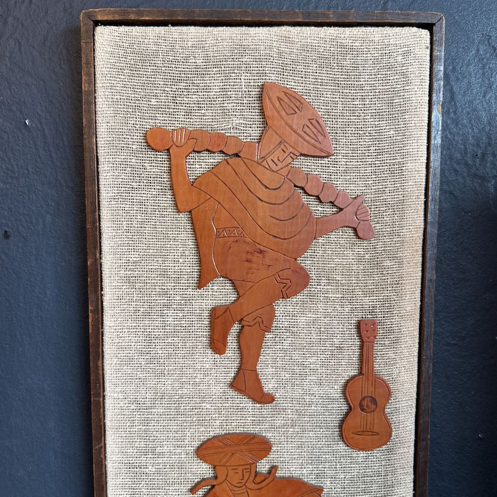 Vintage Dancing Couple in Wood Framed
