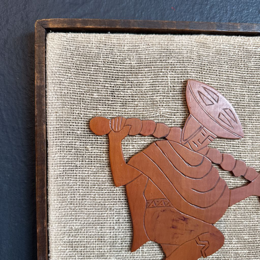 Vintage Dancing Couple in Wood Framed