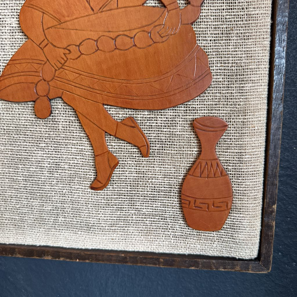 Vintage Dancing Couple in Wood Framed