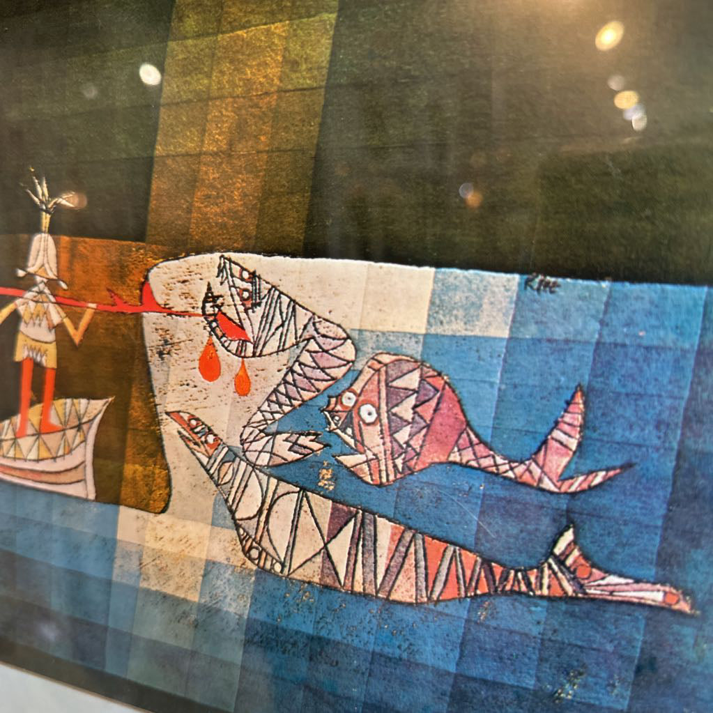 1960s Paul Klee's "Sinbad the Sailor Painting Framed & Matted Reproduction