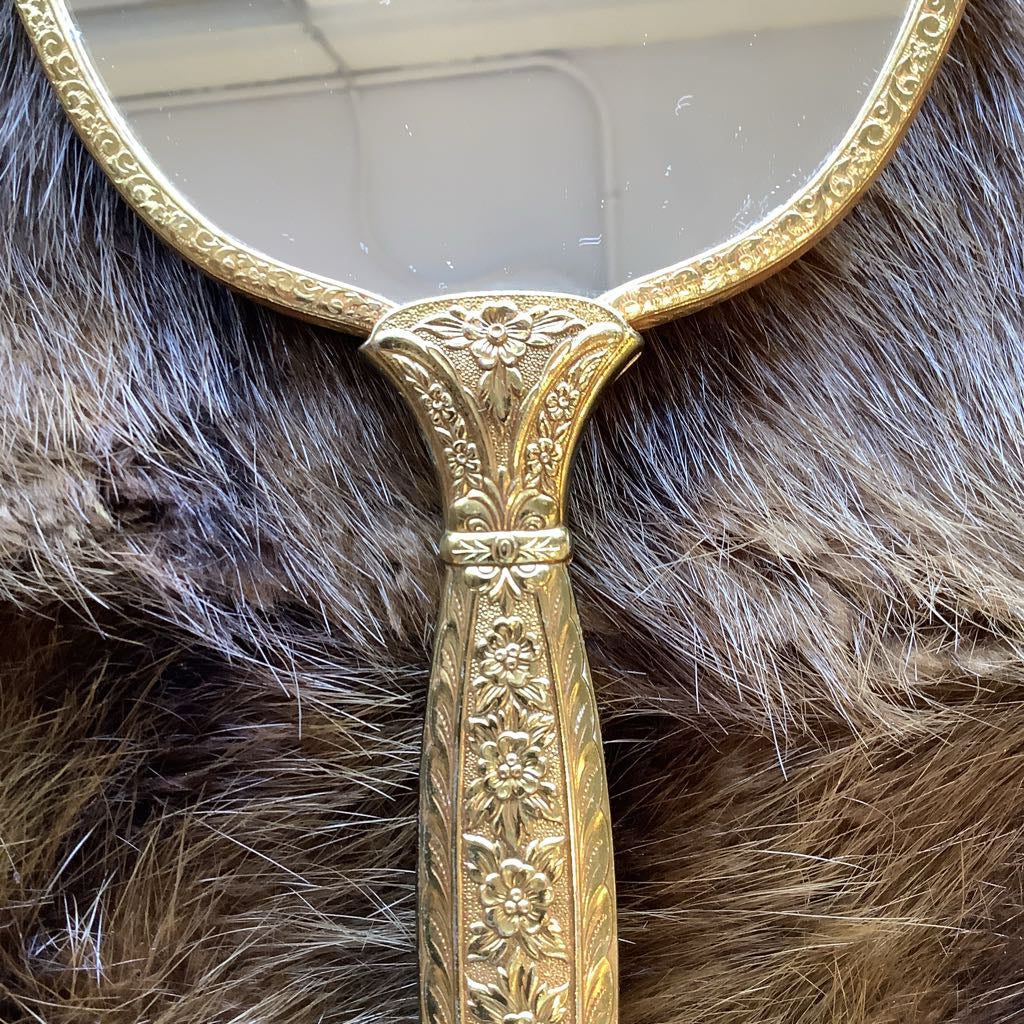 Vintage Vanity Mirror Brush Set