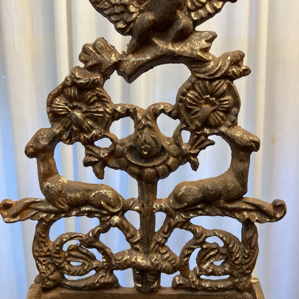 Vintage Cast Iron Match Box Holder