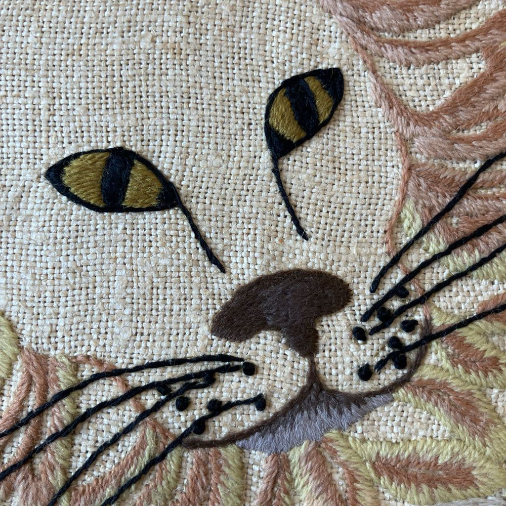 Vintage Embroidered The Lion and The Lamb