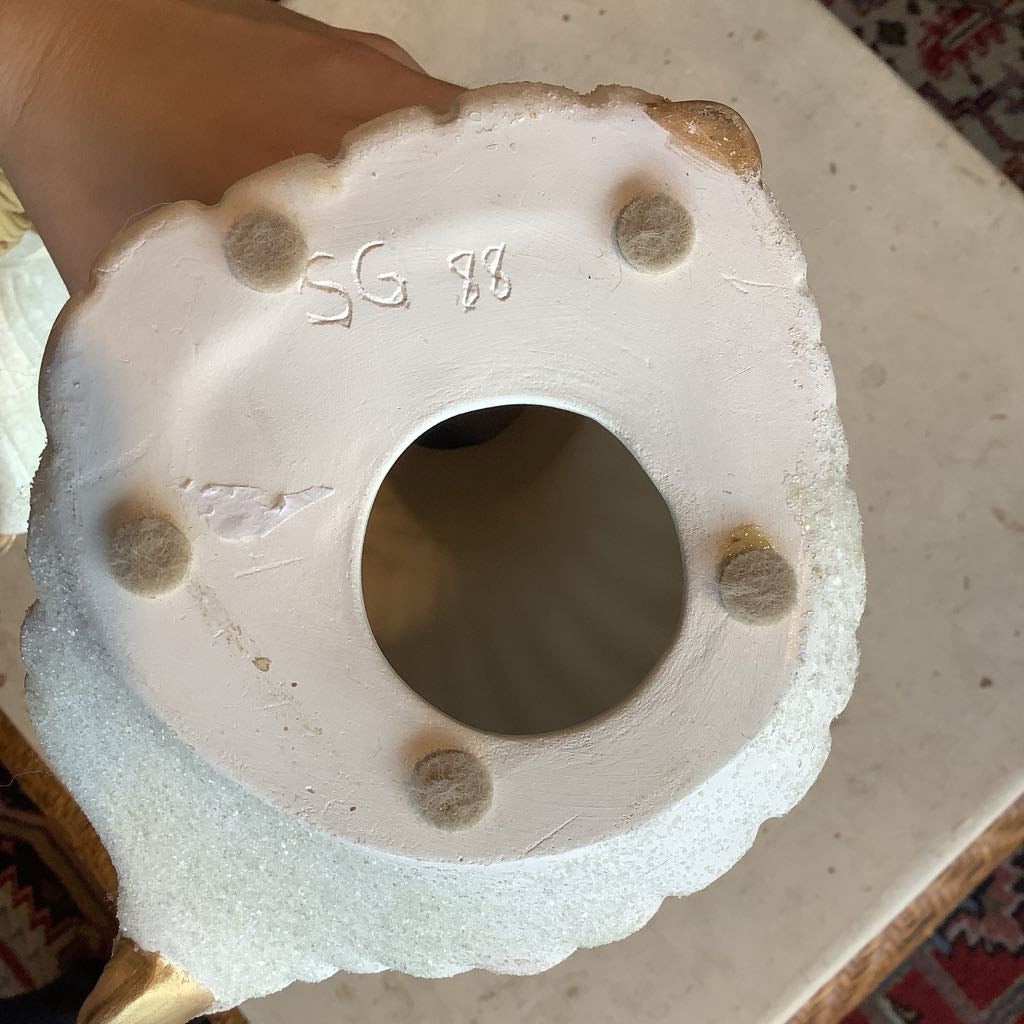 Pair Ceramic Angels Christmas