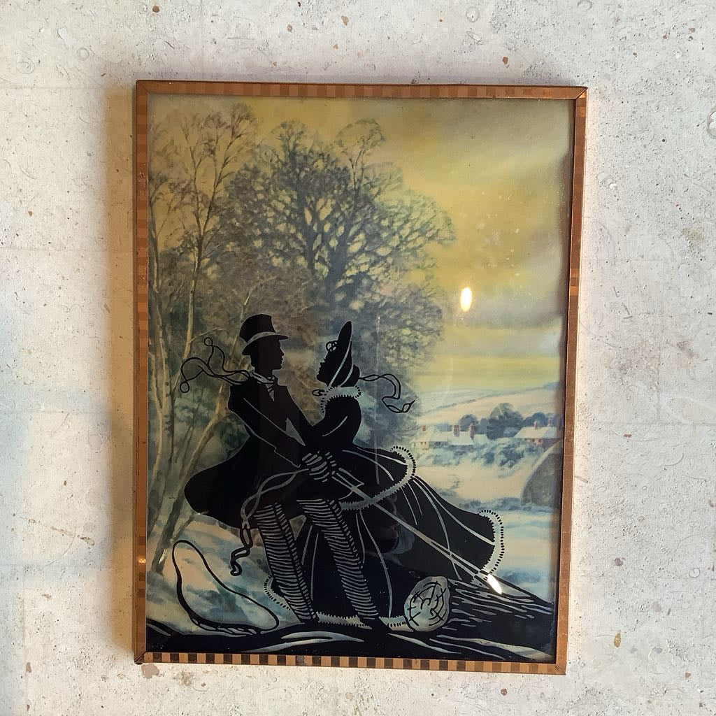 Silhouette bubble Painting