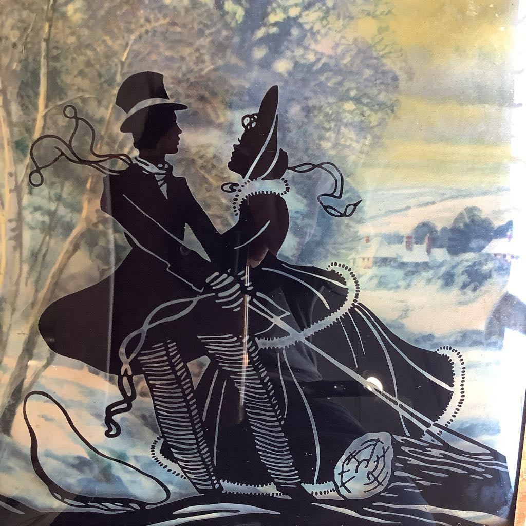 Silhouette bubble Painting