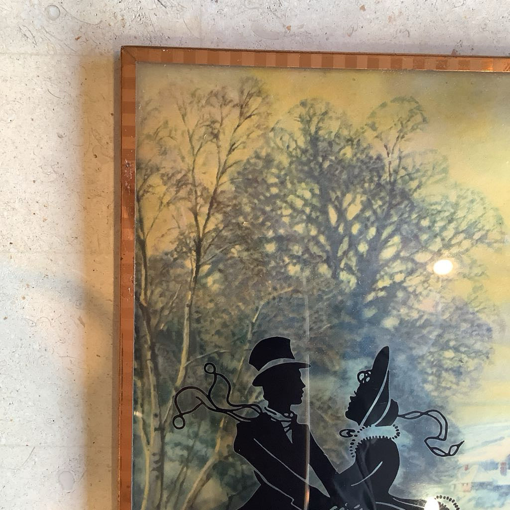 Silhouette bubble Painting