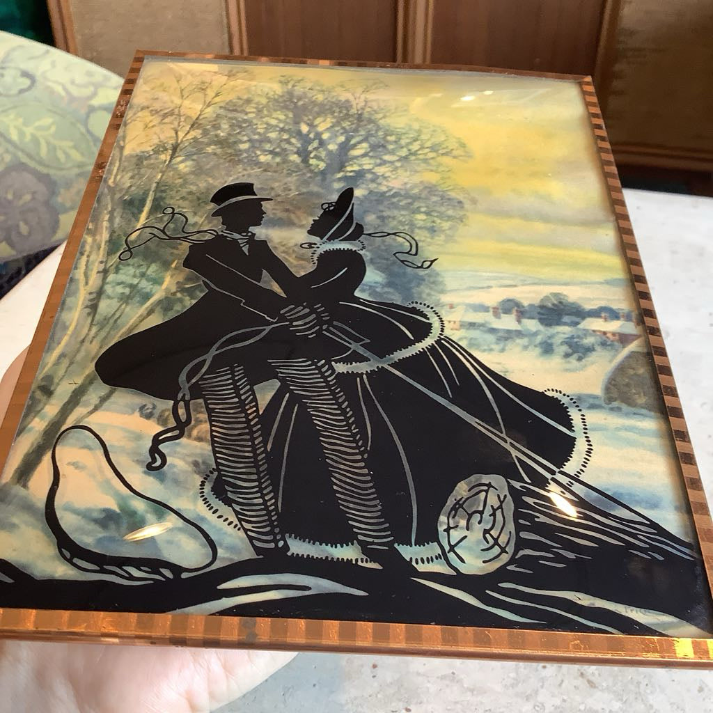 Silhouette bubble Painting