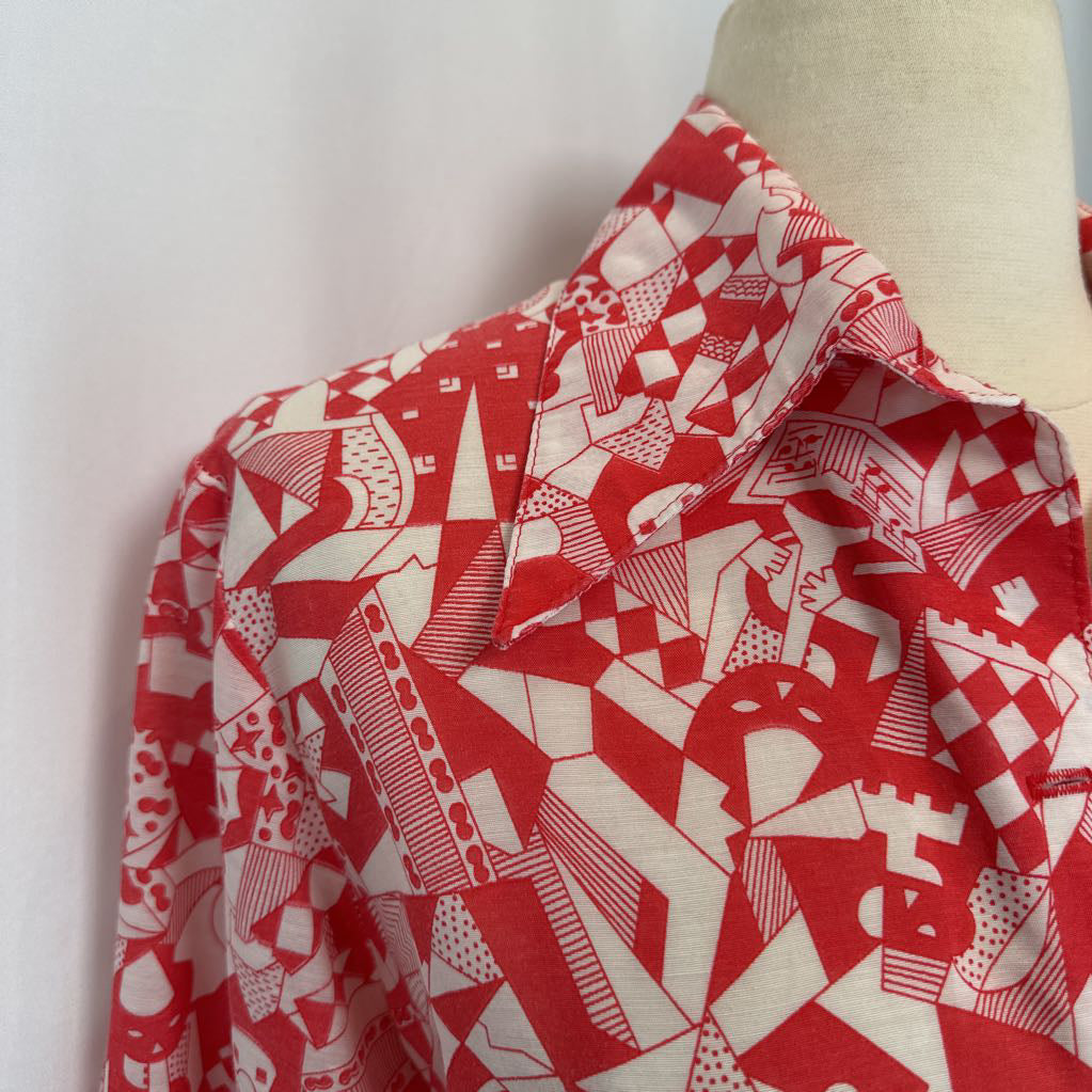 1970s JC Penney Novelty Button Up
