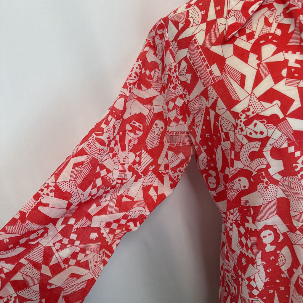 1970s JC Penney Novelty Button Up