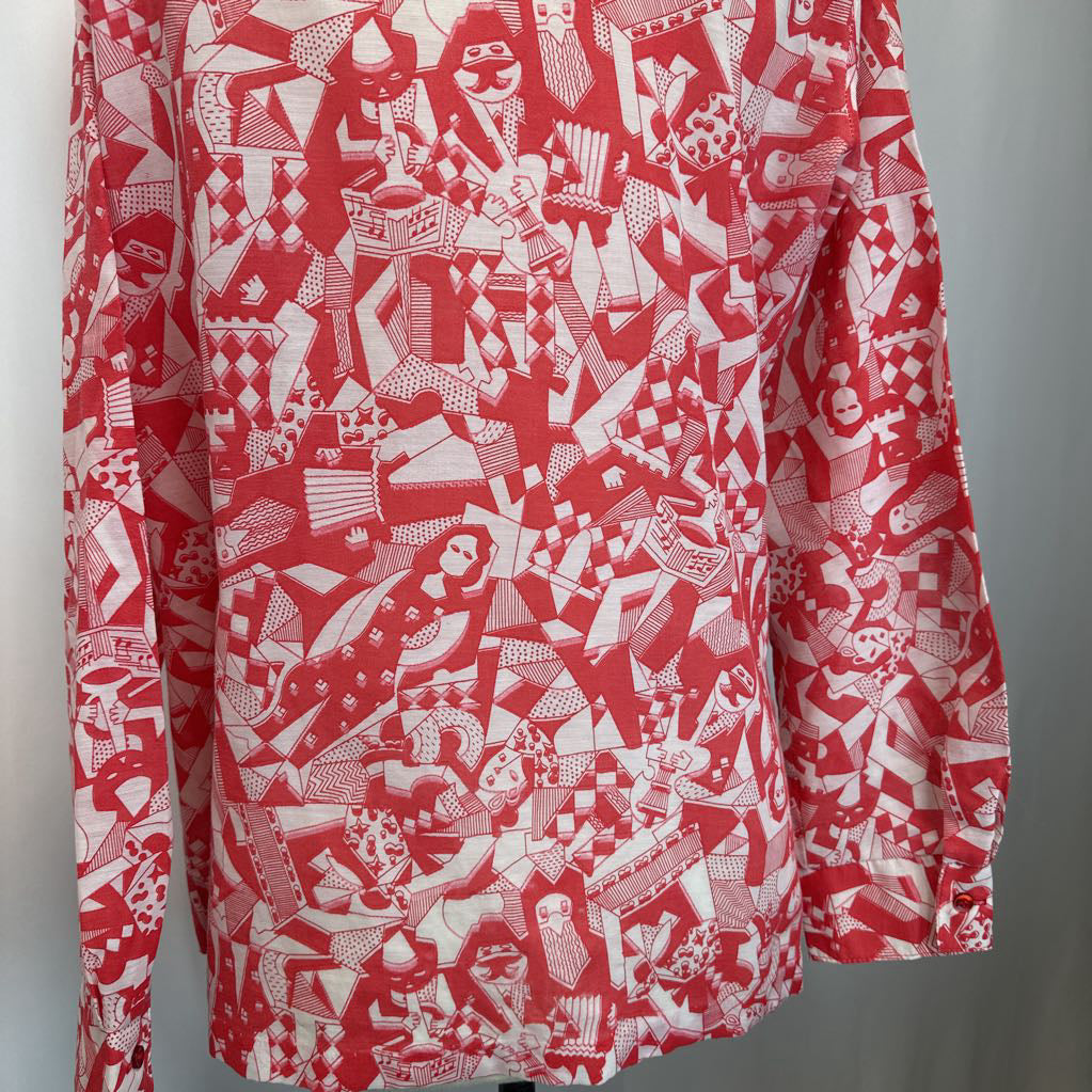 1970s JC Penney Novelty Button Up