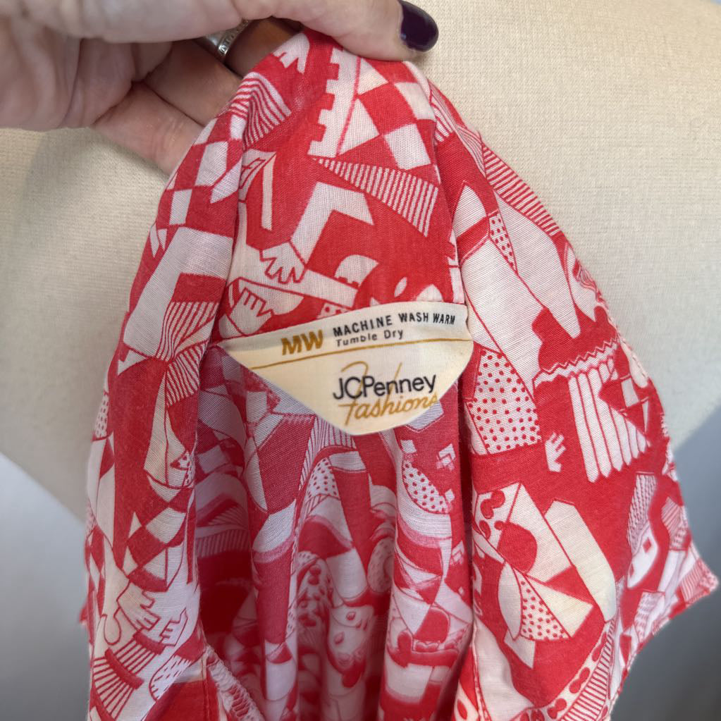 1970s JC Penney Novelty Button Up