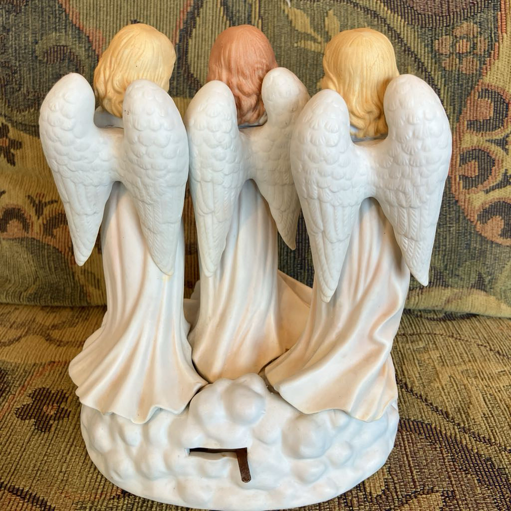 Vintage Amazing Grace Music Box with Angels