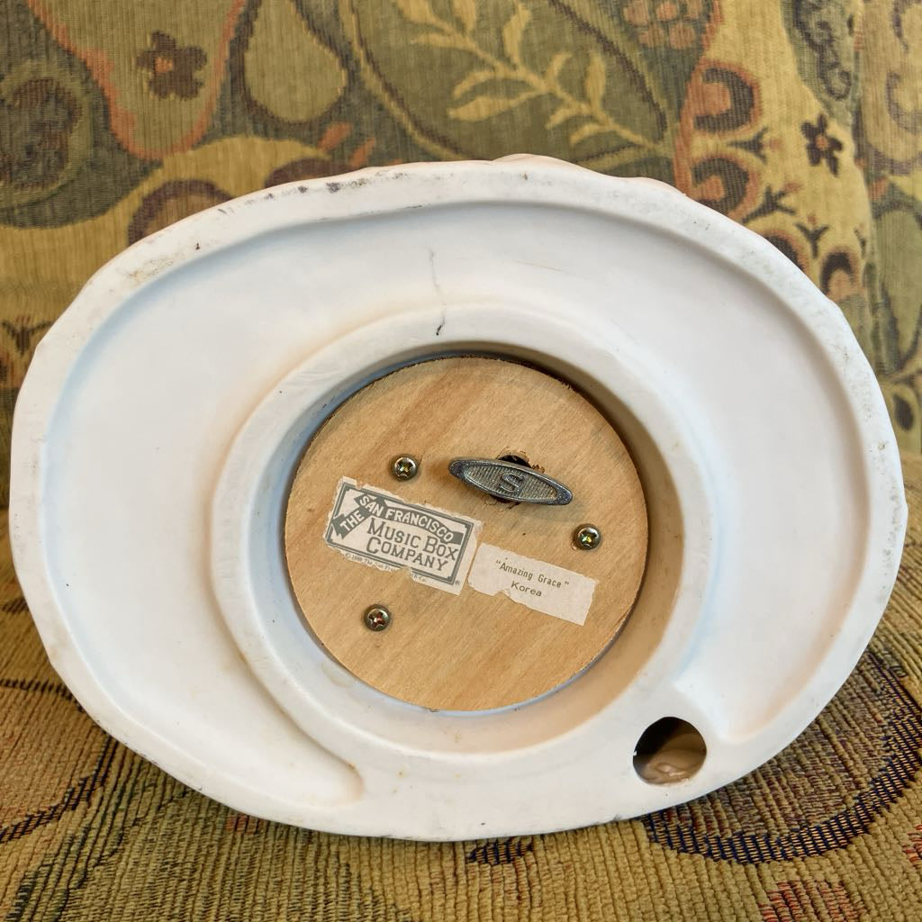 Vintage Amazing Grace Music Box with Angels