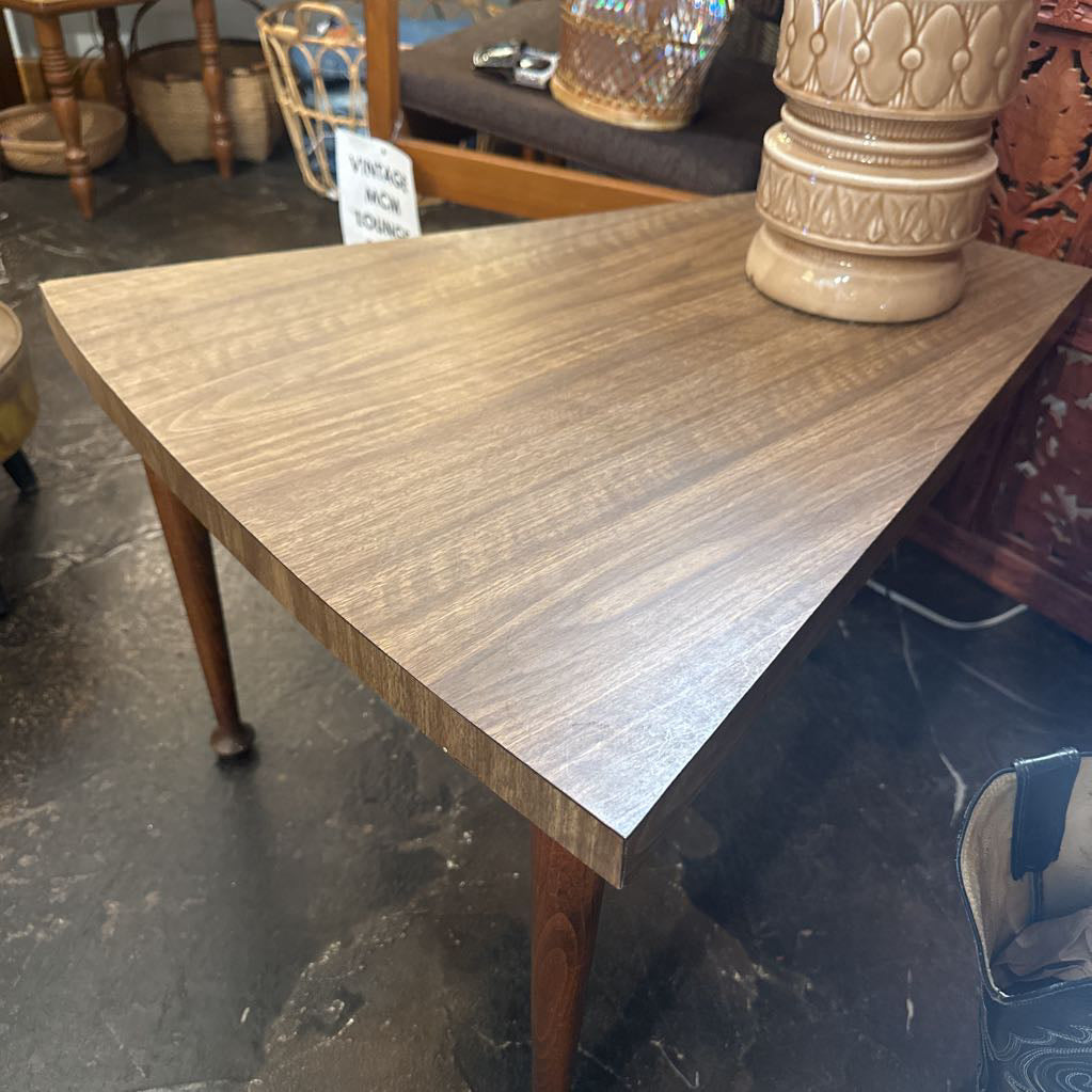 Vintage Mid Century Modern Triangle Side Table