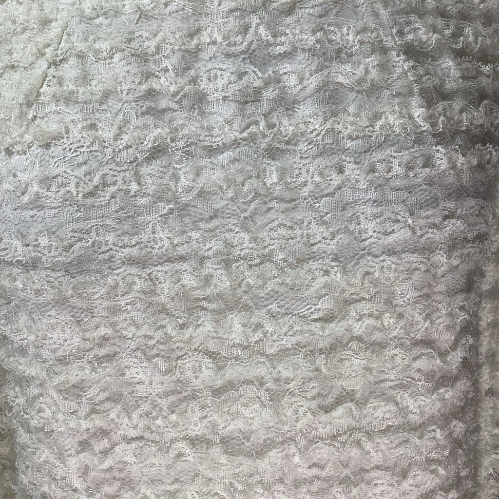 60s White Ruffle Lace Dress