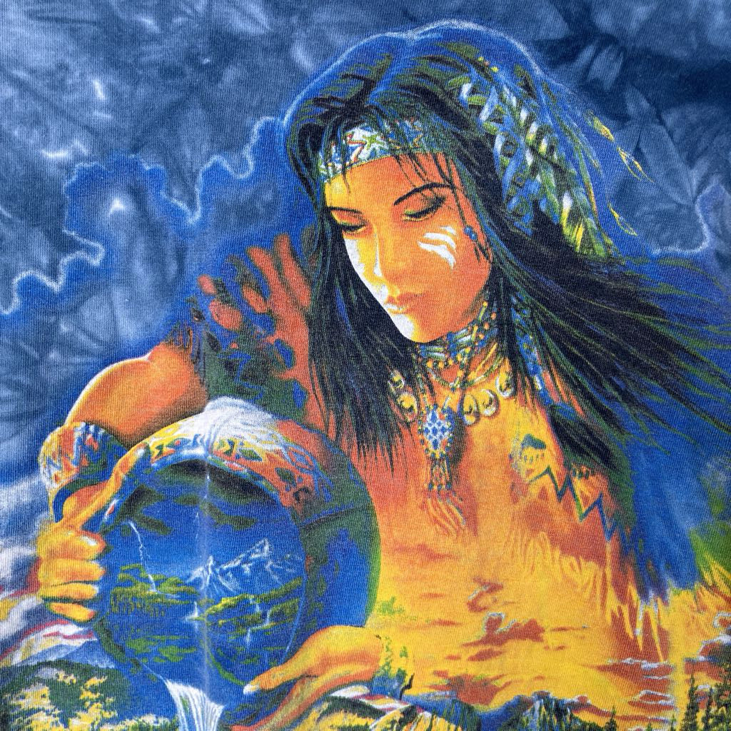 Artistic depiction of a woman holding a globe with a mystical background