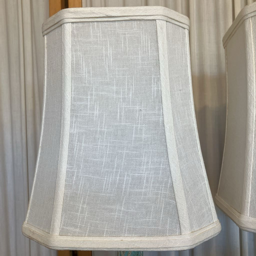Textured lampshades with a neutral background