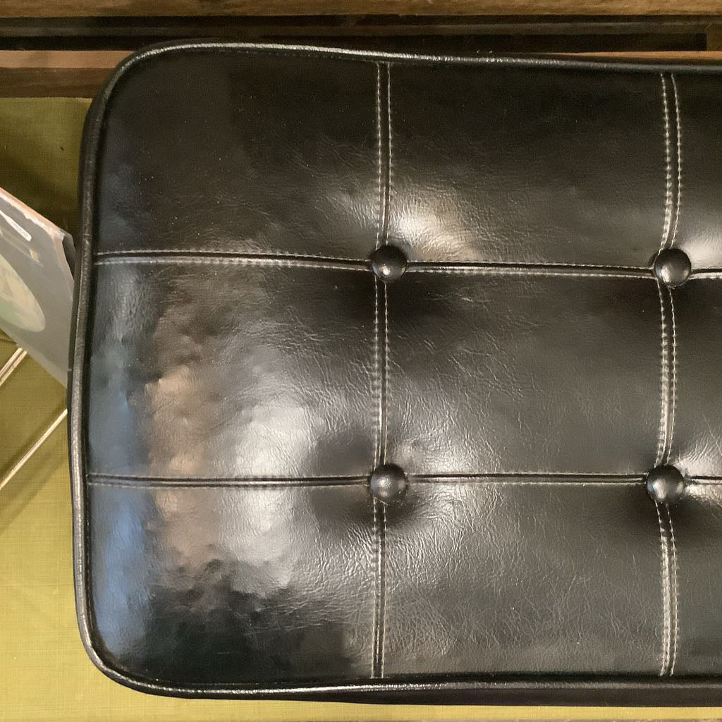 Mid Century Black Ottoman